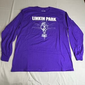 Linkin Park Shirt Dark Purple Men’s Large Long Sleeve Hybrid Theory Gas Mask